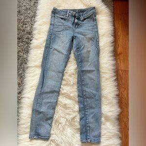 Light wash next level stretch Short skinny jeans